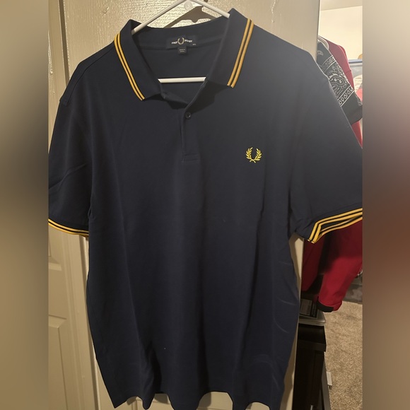 Fred Perry Other - Fred Perry Navy Polo with Yellow Trim